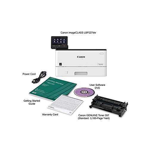 Canon Imageclass LBP227dw - Wireless, Mobile-Ready, Duplex Laser Printer, with Expandable Paper Capacity Up to 900 Sheets (Item Code: 3516C004), White