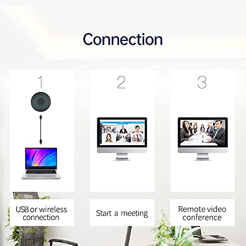 None Conference Microphone Omnidirectional Computer Mic 360° Voice Pickup Touch-Sensor Buttons with Mute Key