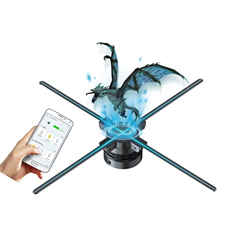 Missyou 3D Hologram Fan 27.5 Inch with Remote, Bluetooth, and 700 Video Library