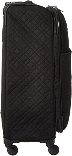 Vera Bradley Women's Softside Rolling Suitcase Luggage, Black, 22" Carry On