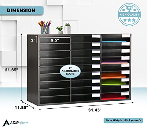 AdirOffice Classroom Mailbox & Adjustable Literature Organizer Bundle