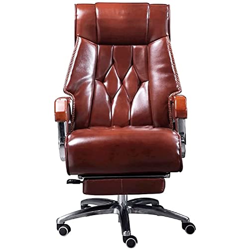 SyLaBy Ergonomic Executive Office Chair with Footrest - Microfiber Leather Swivel Desk Recline - Extra Padded Computer Chair