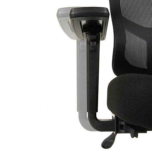 Alera ALEELT4214S Elusion II Series Mesh Mid-Back Synchro with Seat Slide Chair, Black