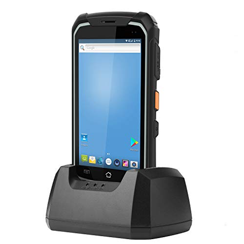 Android Mobile Data Terminal 4G Rugged Inventory PDA with Barcode Scanner,Charging Cradle for Warehouse Data Collection (2D-Android7.0)