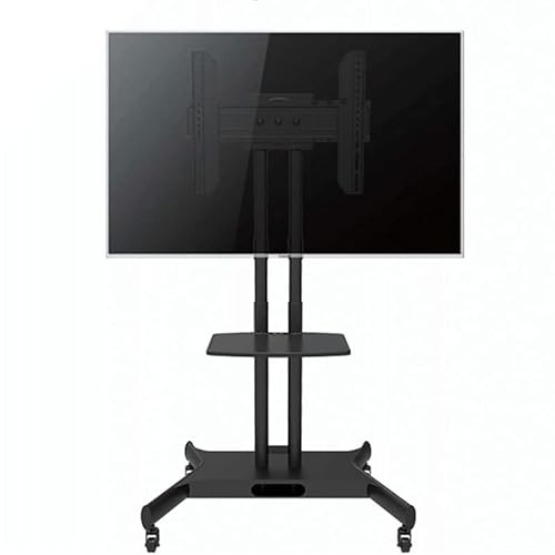 WAWJB Mobile TV Cart TV Floor Stand for 32-65" TVs with AV Shelf & Camera Holder