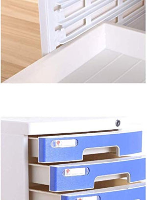 None File Cabinets Flat Storage Box Plastic Desktop with Lock 14 Drawers