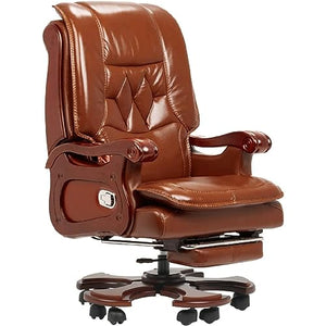 None MADALIAN Office Chair Ergonomic Full Reclining with Pedal (Color: E, Size: As Shown)