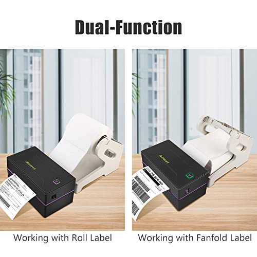 Asmvt Label Printer with Label Holder,150mm/s 4x6 Desktop Label Printer for Small Business, USPS, FedEx, Shopify, Etsy, Amazon,Compatible with Windows & Mac