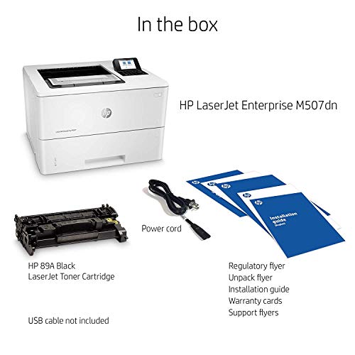 HP Laserjet Enterprise M507dn with One-Year, Next-Business Day, Onsite Warranty, Works with Alexa (1PV87A)