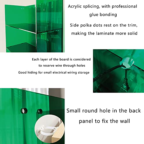 Acrylic Multi-Layer Floor Bookshelf, Blue (Green)