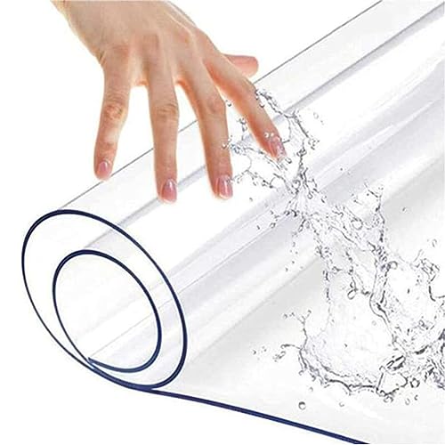 HOBBOY Clear Vinyl Runner Rug for Hard Floors, Extra Long Hallway Carpet Protector - 60-140cm Wide, 100-800cm Length