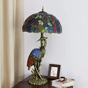 MaGiLL Vintage Style Tiffany Desk Lamp 17 Inches (A)