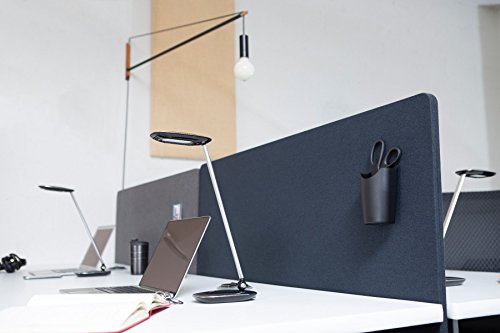 Luxor Reclaim 3 Piece Desktop Privacy Panels, Misty Gray - 60"W x 24"H