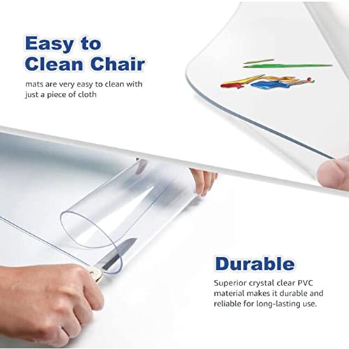 HOBBOY Clear Vinyl Runner Rug for Hard Floors, 1.5mm Thick, Waterproof - 60/80/100/120/140cm Wide