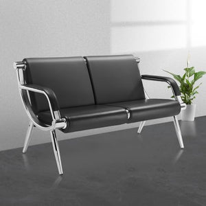 Leadzm Waiting Room Chairs with Arms - PU Leather Lobby Bench Seating