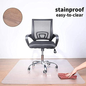 HOBBOY Transparent Vinyl Hard-Floor Chair Mat for Hardwood Floors