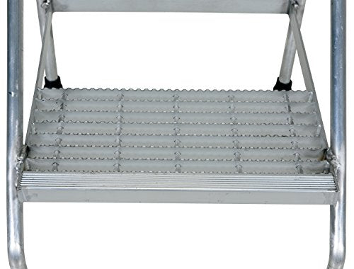 Vestil Aluminum Two Step Stand - Welded, 24-9/16" x 22-13/16" x 20