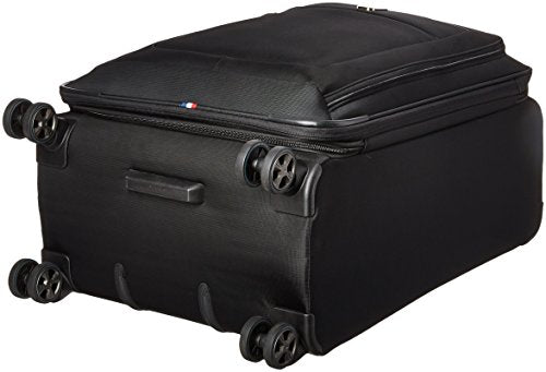 DELSEY Paris Hyperglide Softside Expandable Luggage with Spinner Wheels, Black, Checked-Medium 25 Inch