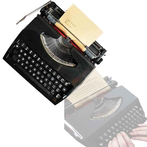 Quepiem Mechanical English Typewriter - Vintage-Inspired Home Decor with Case