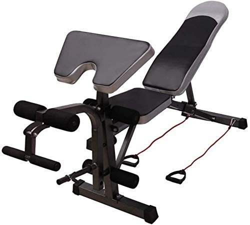 DLWDMRV Home Bench Press Chair Dumbbell Stool Tengma Adjustable Dumbbell Stool Weightlifting Bed Bench Press Sit-up Bench ndoor Multi-Function Weight, Strength Training Equipment for Full-Body Workout
