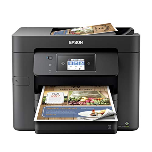 Epson Workforce Pro WF-3732 All-in-One Wireless Color Inkjet Printer - 4-in-1 Print Scan Copy Fax - 20 ppm, 500-Sheet, Voice-Activated, Auto 2-Sided Printing