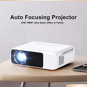 Ciciglow Mini Projector 1080P 380ANSI 2.4G/5G WiFi BT5.1 4K Decoding Auto Focusing Wireless Projector