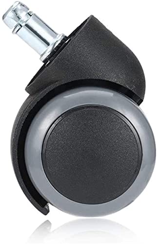Castor Office Computer Chair Casters - 360 Degree Rotatable Rolling Wheel Rubber Threaded Shaft - DIY Spare Parts