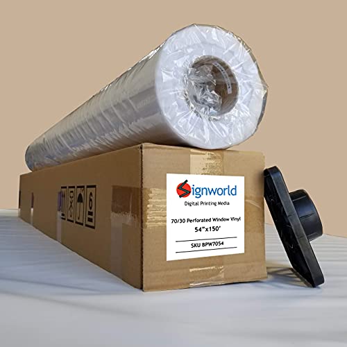 70/30 Signworld Perforated Window Vinyl (Window Perf) 54" X 150' (7mil) Print Media