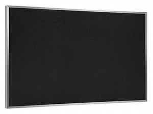 Wall Mounted Bulletin Board Surface Color: Black, Size: 4' H x 6' W