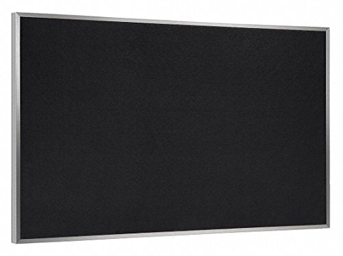 Wall Mounted Bulletin Board Surface Color: Black, Size: 4' H x 6' W