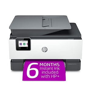 HP OfficeJet Pro 9018e Wireless Color All-in-One Printer with Bonus 6 Months Instant Ink - HP+ (1G5L5A), White