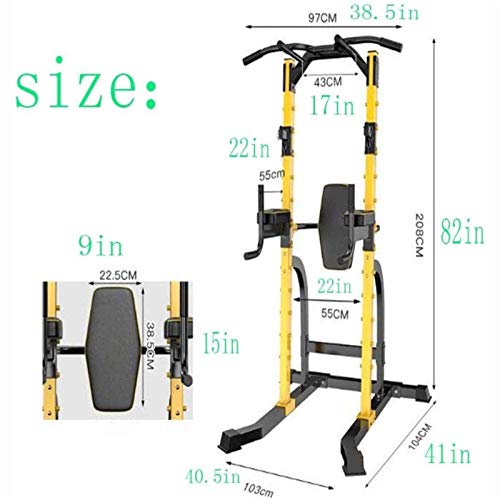 HMBB Strength Training Equipment Strength Training Dip Stands Adjustable Power Tower Pull Up Bar Tower Dip Stands Multifunctional Single Parallel Bars Workout Machine