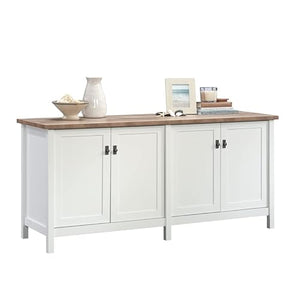 Sauder White Finish Storage Credenza