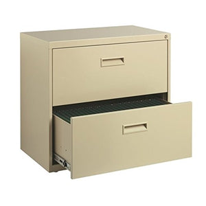 Hirsh Industries 30" Wide 2 Drawer Lateral File Cabinet, Small, Putty