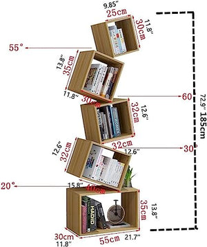 UANGLI Simple Suspended Bookshelf Display Rack - Black