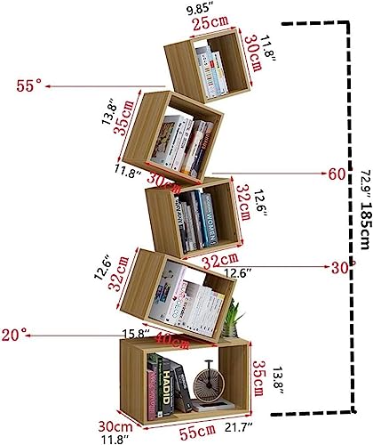 UANGLI Simple Suspended Bookshelf Display Rack - Black
