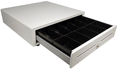 APG VB554A-AW1616 Vasario Series Standard-Duty Cash Drawer with USB PRO Interface, Painted Front, 16.3" x 16.3" x 4.3", White