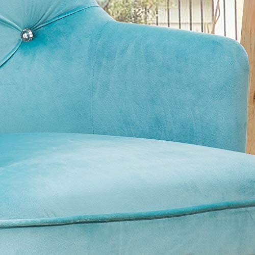 XIZZI Cute Desk Chair,Computer Chair, Adjustable Swivel Home Office Chair, Office Chair with Wheels and Arms (Blue)