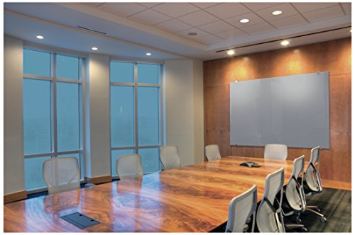 Best-Rite Visionary Projection Magnetic Glass Dry Erase Board, 4 x 6 Feet, Matte Gray Surface (83850)