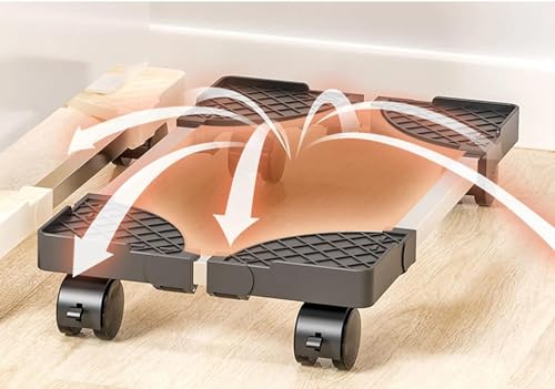 MaGiLL Towel Stand Holder with Caster Wheels Metal Adjustable Cart - Under Desk