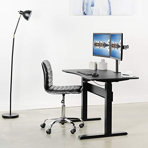 VIVO Black Pneumatic Spring 47 x 27 inch Stand Up Desk | Height Adjustable Standing Workstation, Holds up to 33 lbs (DESK-V048GB)