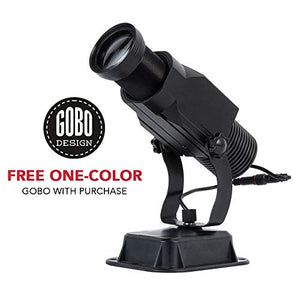 Instagobo 15W LED Custom Image GOBO Logo Projector Light with Static Function Manual Zoom&Focus Customized Gobos for Indoor Use Company Hotel Restaurant Advertising Signs (Black)