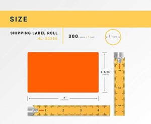 HOUSELABELS Compatible DYMO 30256 Orange Shipping Labels (2-5/16" x 4") Compatible with Rollo, DYMO LW Printers, 50 Rolls / 300 Labels per Roll