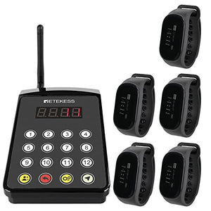 Retekess TD154 Restaurant Pager System with 5 Watch Receiver