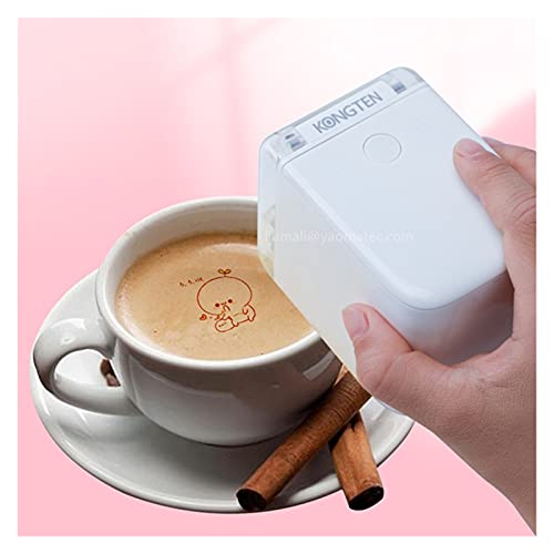 Label Printer Machine Coffee Print Portable Inkjet Printer Handheld Edible Food Printer in Biscuit Bread Cake Coffee Mold Latte Baking Mold Printer
