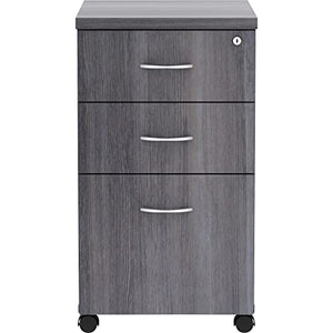 Lorell Essential Mobile File Cabinet, Weathered Charcoal