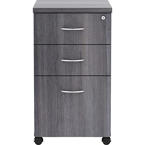 Lorell Essential Mobile File Cabinet, Weathered Charcoal