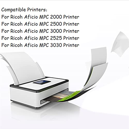 Compatible with Ricoh MPC2500 Toner Cartridges Used in Ricoh Aficio MPC 2000 2500 3000 2525 3030 Printer Black Yellow Cyan Magenta Laser Printer Accessories Black2