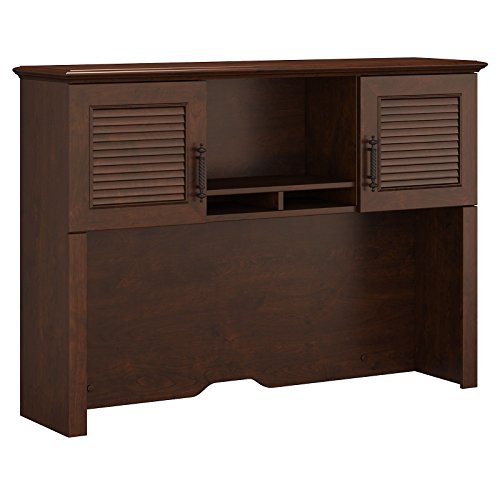 kathy ireland Home by Bush Furniture Volcano Dusk 51W Hutch in Coastal Cherry