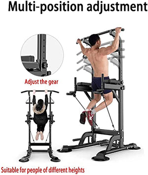 Gym Strength Exercise Power Tower Dip Tower Station Power Tower Adjustable Pull Up Station Multifunction Pull Up Bars for Home Gym Strength Training Fitness Workout Exercise Equipment for Adults, Chil